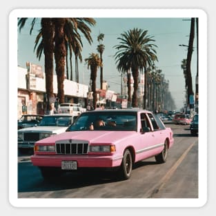 los angeles california retro car america Magnet